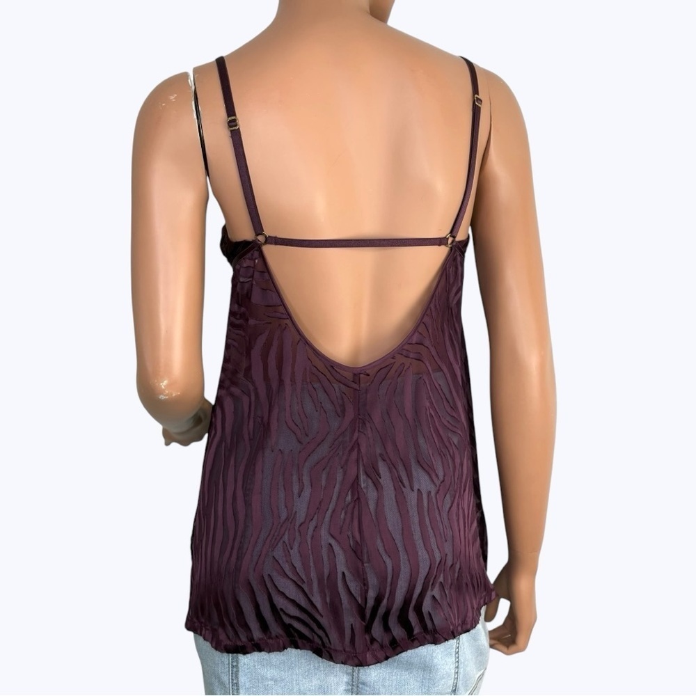 Victoria’s Secret Very Sexy Burnout Velvet Babydoll Camisole M Purple Silk Blend - Picture 4 of 14